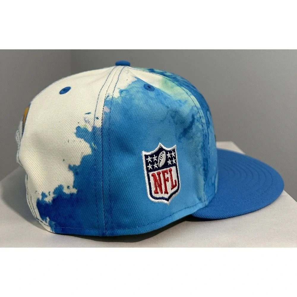 New Era Mens Los Angeles Chargers Sideline Ink Dye 9Fifty Blue Adjustable Hat